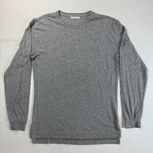 John Elliott + Co Mens Long Sleeve Crewneck T Shirt Heather Gray Size 3 L